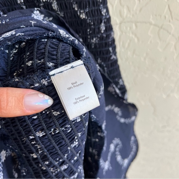 Likely Zephra Smocked Printed Mini Dress With Ruffle Hem - Picture 7 of 8